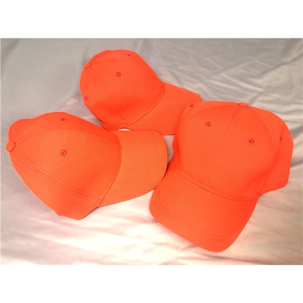 Orange Hunting Caps x3 NEW