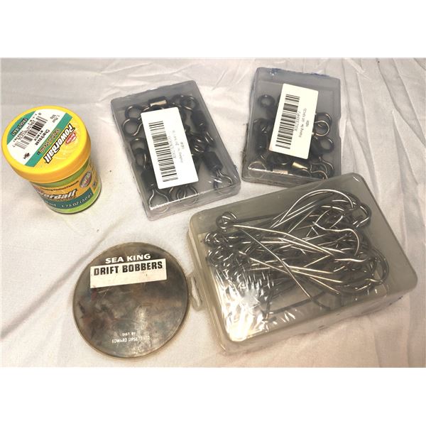 Fishing Lot With Flies, Spinners & Hooks