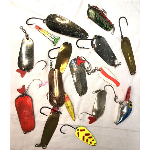 Large Fishing SPOONS Spinner Lures LOT