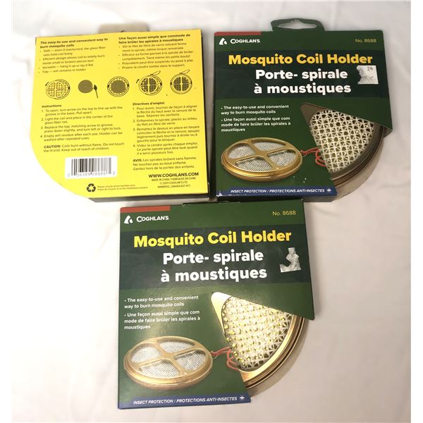 Coghlan MOSQUITO Coil Holders x3 - NEW