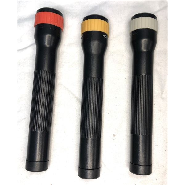 Flashlight LOT x3 - Red, Yellow, White