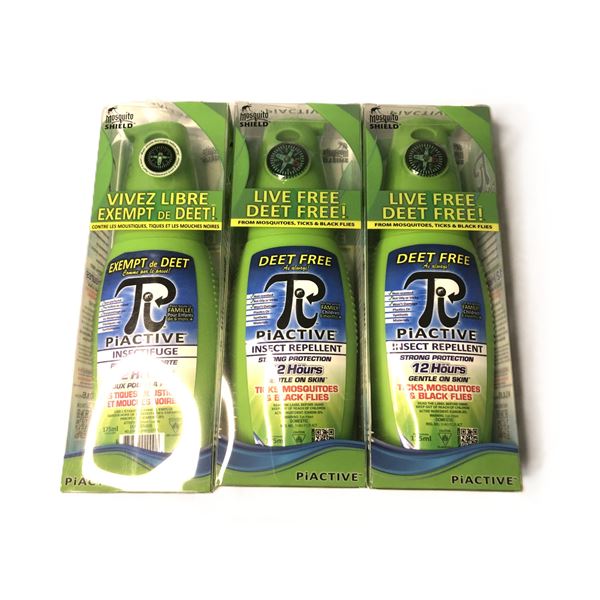 PiActive Insect Repellent x3 DEET Free - NEW