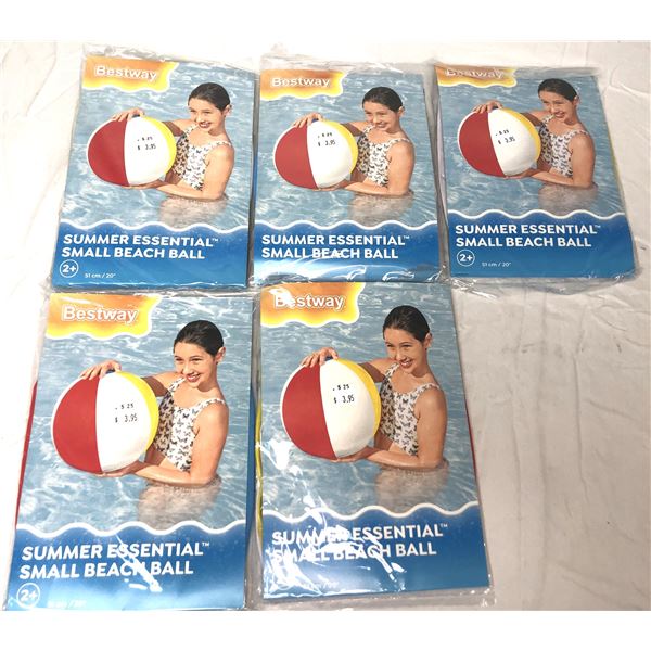 Inflatable Small Beach Ball Lot x5 - NEW