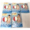 Image 1 : Inflatable Small Beach Ball Lot x5 - NEW