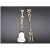 Image 1 : 2-Vintage Italian Figural Silver Plated Cocktail Service Pieces, Marked Italy 29 Grams