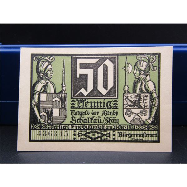 1921 German 50 Pfennig Note, Tough Post WWI Currency
