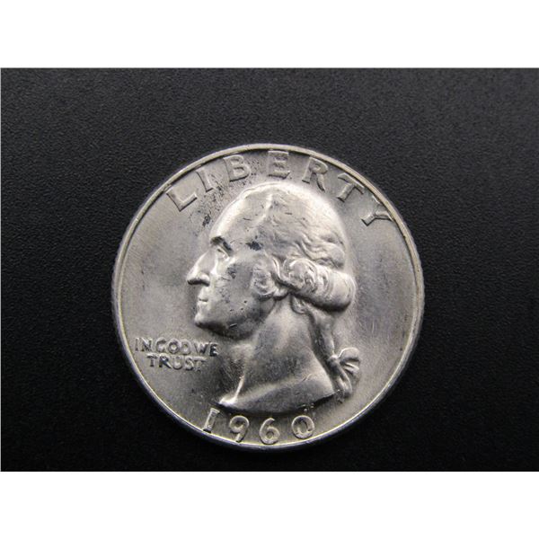 1960-D GEM BU Washington Quarter. 90% Silver