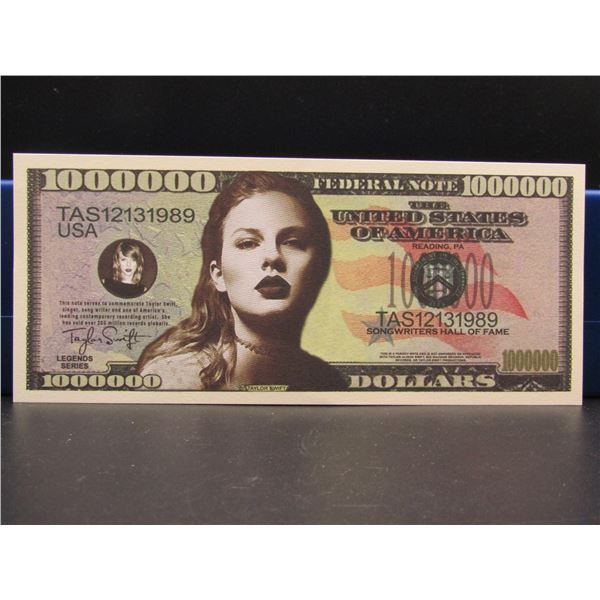 Taylor Swift 1 Million Dollar Novelty Note