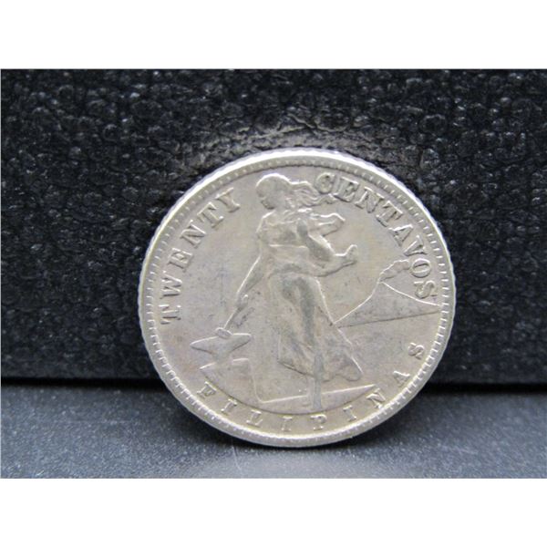 1944-D Philipines Silver 25 Centavos, Tough WWII Era