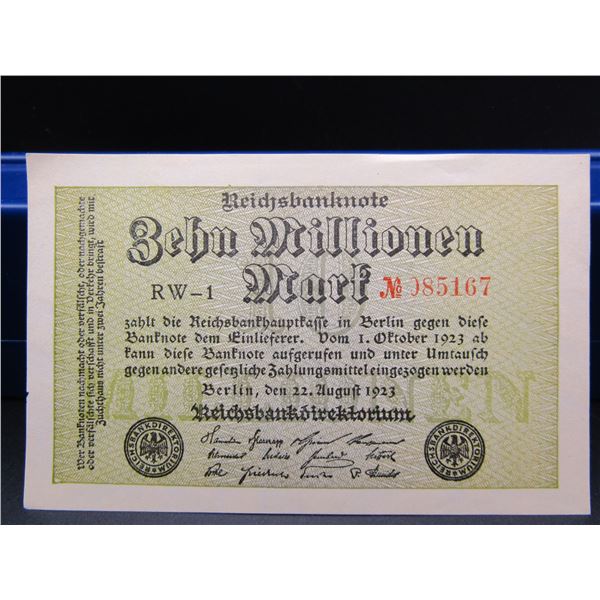 1923 Berlin Gemany Reichsbanknote, GEM UNC. Tough Post WWI Germany Currency