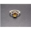 Image 1 : Vintage Sterling Silver Citrine Ring, Size 6