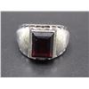 Image 1 : Joseph Esposito Sterling Silver Ruby Red Gemstone Ring, Size 9
