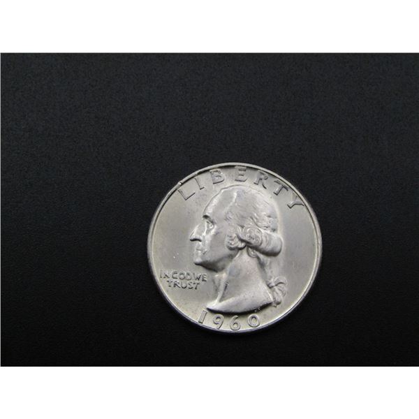 1960-D GEM BU Washington Quarter. 90% Silver