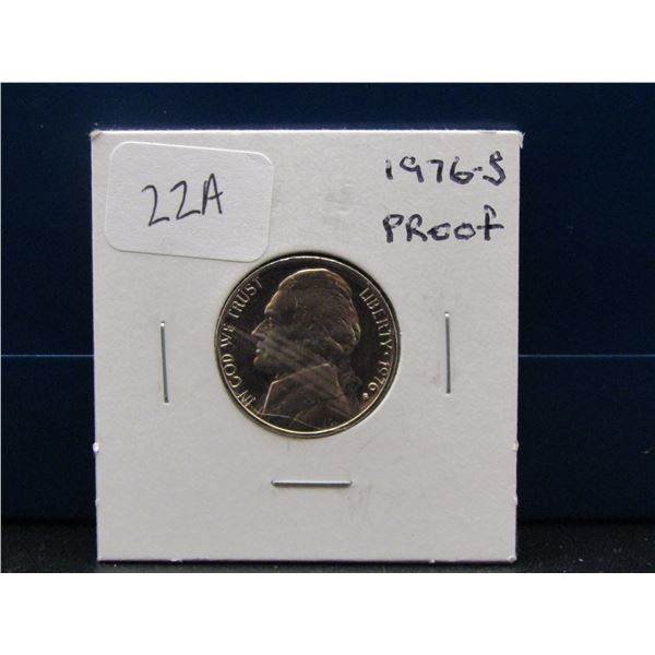 1976-S Proof Jefferson Nickel, Deep Proof, Bicentennial Year