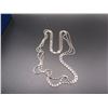 Image 1 : Vintage Sterling Silver Block Chain 3 Strand Necklace 24 Grams of Sterling Silver