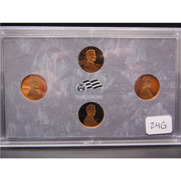2009-S Proof US Mint Bicentennial Lincoln Cent 4 Coin Set