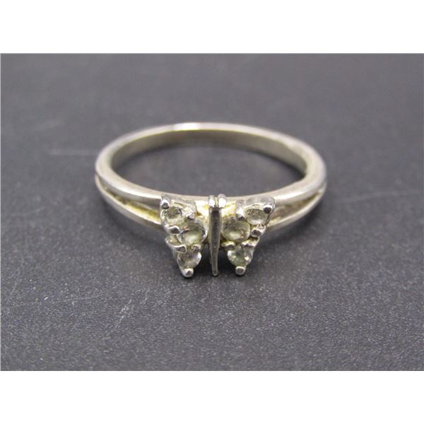 Vintage Sterling Silver Butterfly Ring Size 8.5