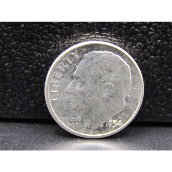 1954 GEM BU Roosevelt Dime. 90% Silver