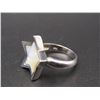 Image 3 : Vintage Sterling Silver Mother of Pearl Star Shaped Ring, Size 7