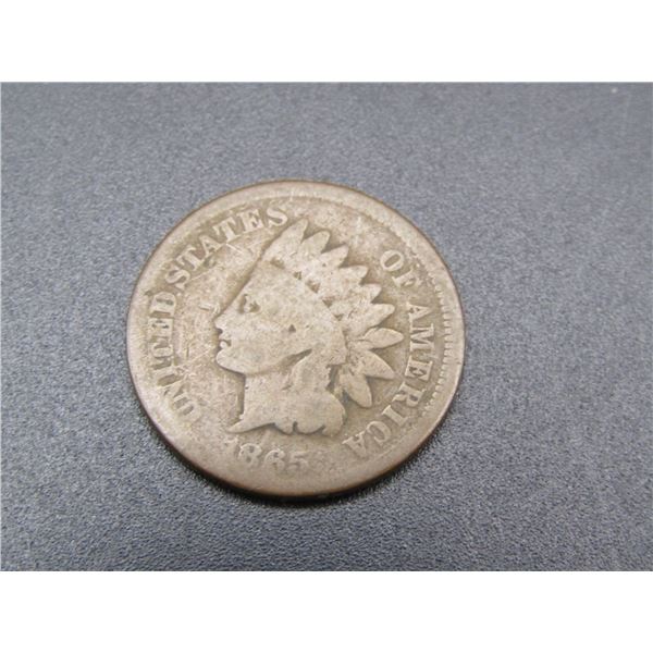 1865 Indian Head Cent, Tough Date!