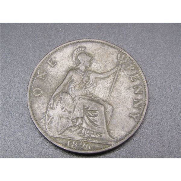 1896 Great Britain 1/2 Penny, EXCELLENT Details