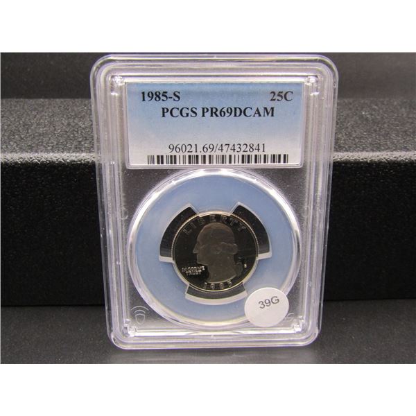 1985-S Washington Quarter PCGS PR69DCAM