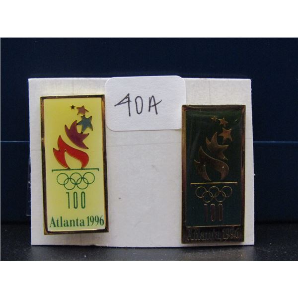 2-1996 Atlanta 100th Anniv. Olympics Pins
