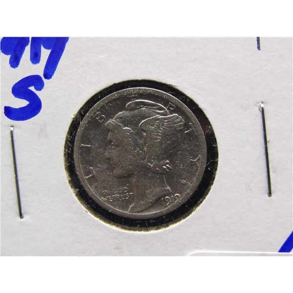 1919-S Mercury Dime, TOUGH DATE