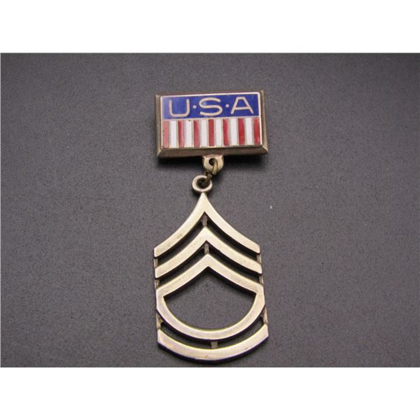 Vintage WWII Sterling Silver US Army Sweetheart Pin, 1940's, Worn by Wives/Girlfriends of Servicemen