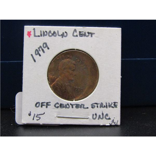 ERROR 1976 Off Center Strike Lincoln Cent