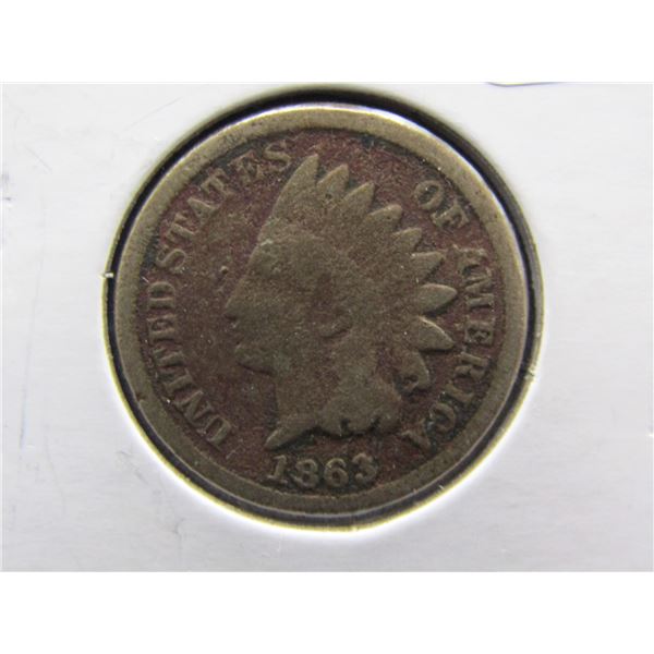 1863 Indian Head Cent, tough Date!