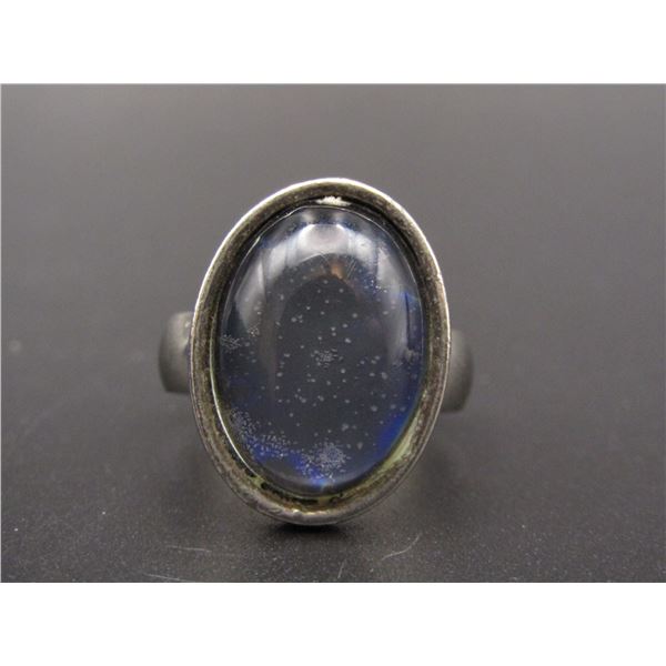 Vintage Sterling Silver Iolite Sunstone Ring, Size 6.5