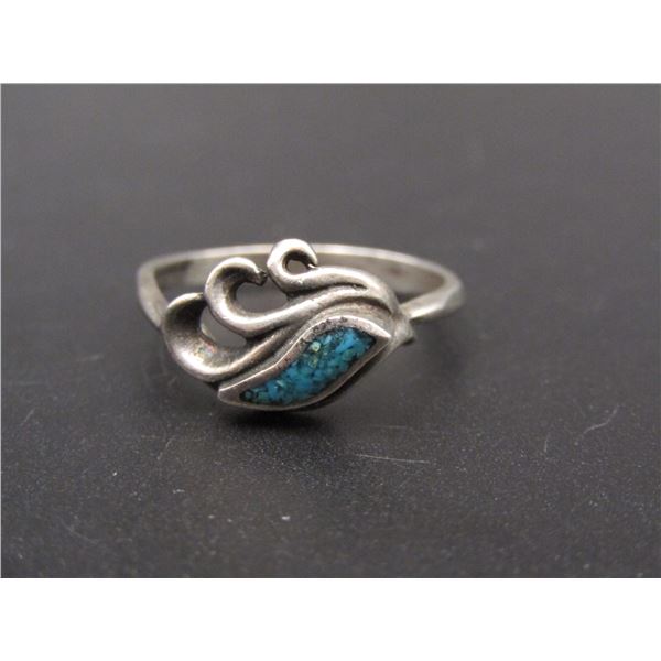 Vintage Sterling Silver Turquoise Ring, Size 7