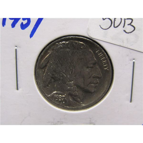 1937 Buffalo Nickel, HIGH GRADE, Lustrous!