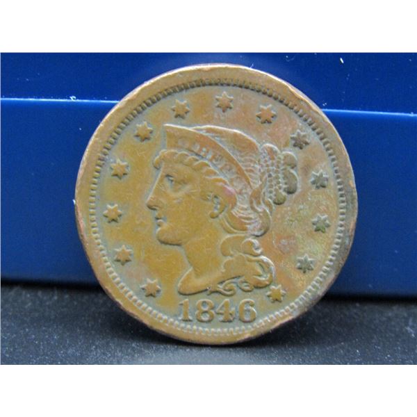 1846 Braided Hair Large Cent, Nice Details