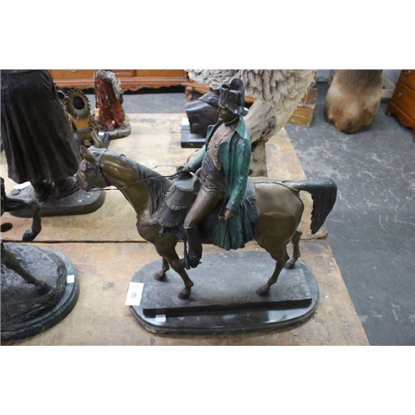 Large Bronze Soldier On Horse
