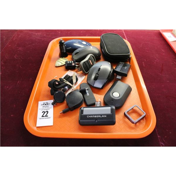 Computer Mice, Adapter, Asst. Travel Items