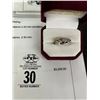 Image 2 : 14K WG Diamond Ring w/9 Round Cut Diamonds .95CT and 2 Round Cut Diamonds