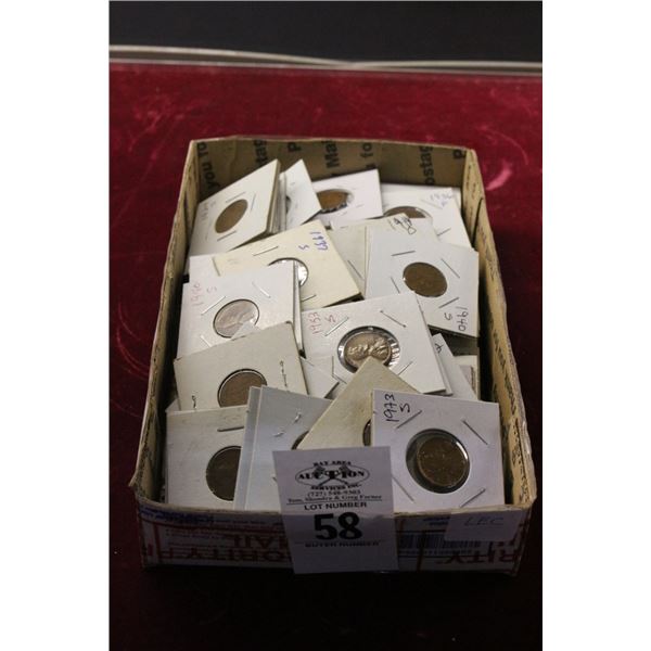 Box Asst. Vintage Collector Pennies