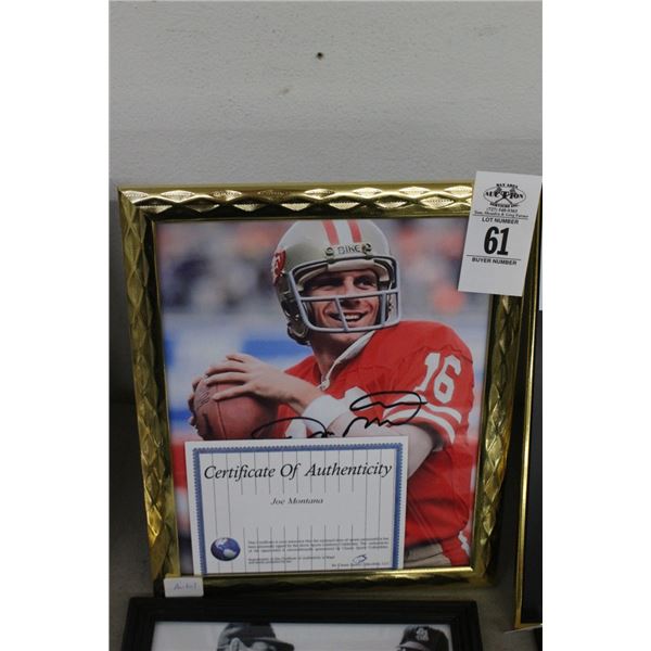 Joe Montana Autographed Photo w/COA