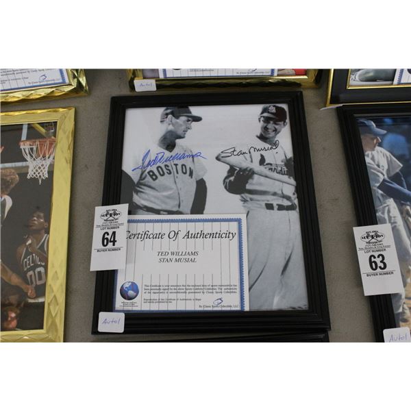 Ted Williams/Stan Musial Autographed Photo w/COA