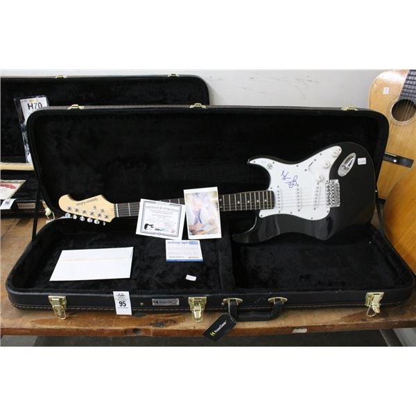 Signature Addition Guitar Autographed by John Kay - Steppenwolf w/COA, Photo and Case