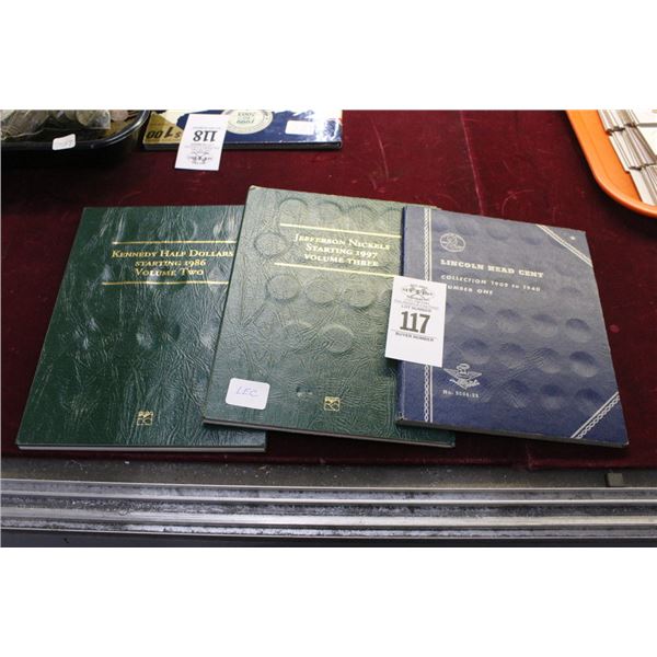 Coin Collector Books, Kennedy Half Dollars, Lincoln Head Cents