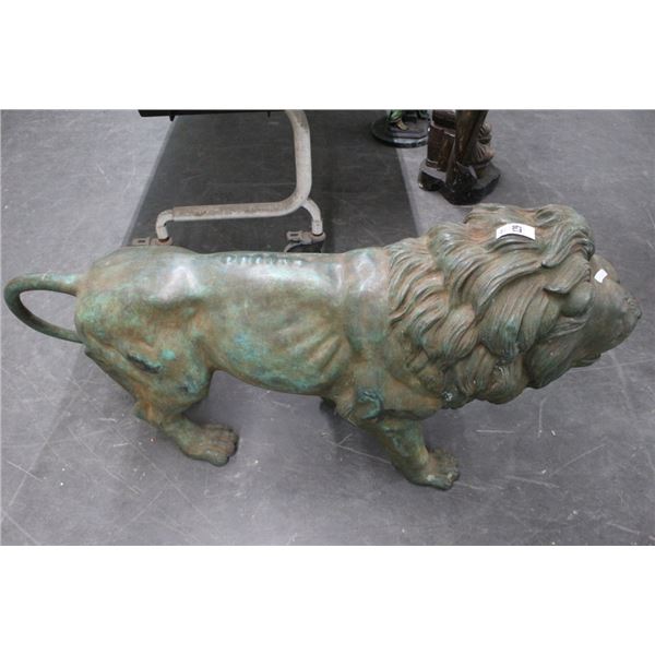 Large Cast Metal Lion
