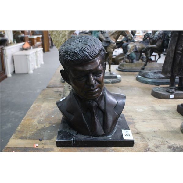 JFK Bust w/Broken Granite Base