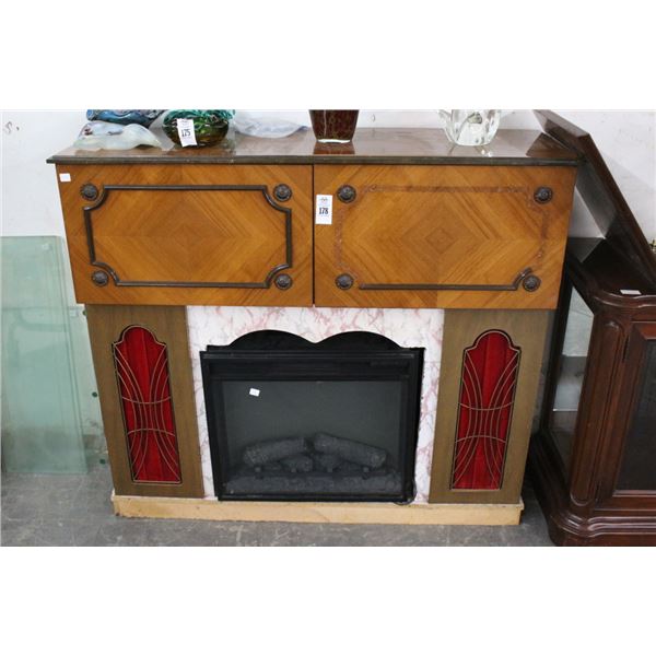 Ornate Electric Fireplace Cabinet