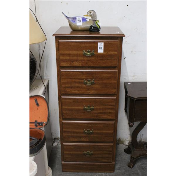 Oak Style 5 Drawer Chest