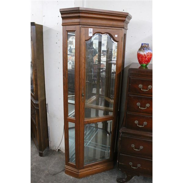 Mahogany Full Vision Corner Curio