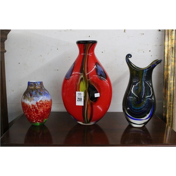 Art Glass Vases - 3