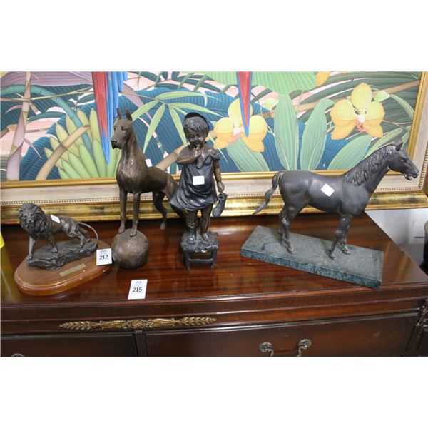 4-Cast Lion/Doberman/Horse/Girl - 4 X $